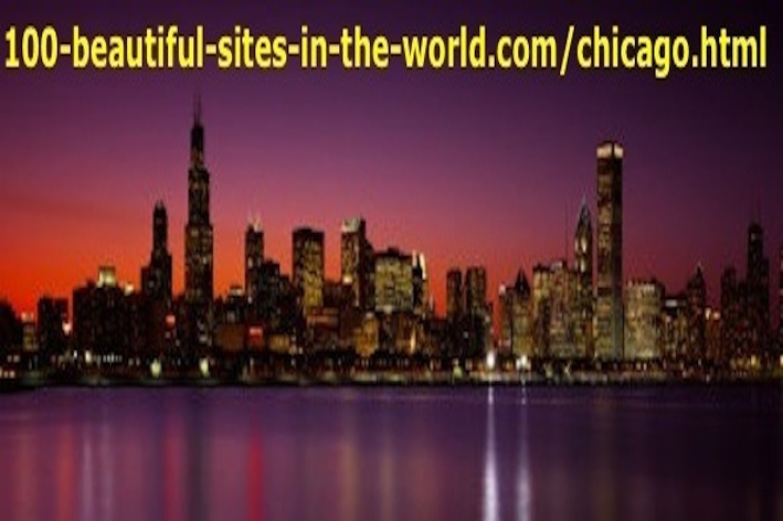 Beautiful Chicago City Skyline at Dusk, USA, North America.