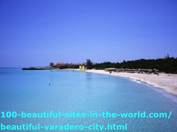 The Sea and Long Beaches of the Beautiful Varadero City, Cuba.