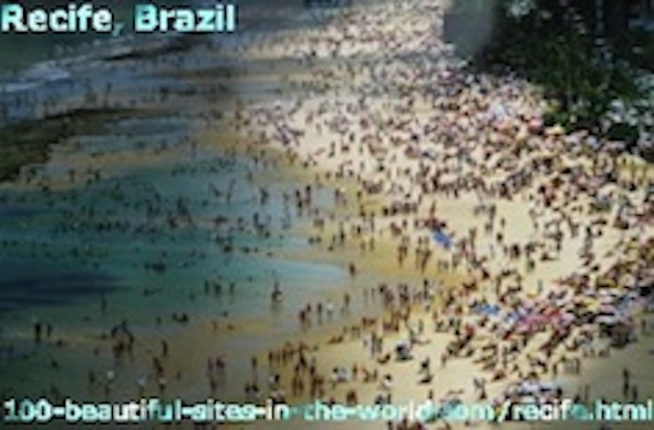 Beautiful Beach of Recife, Brazil, Latin America, Atlantic Coast.