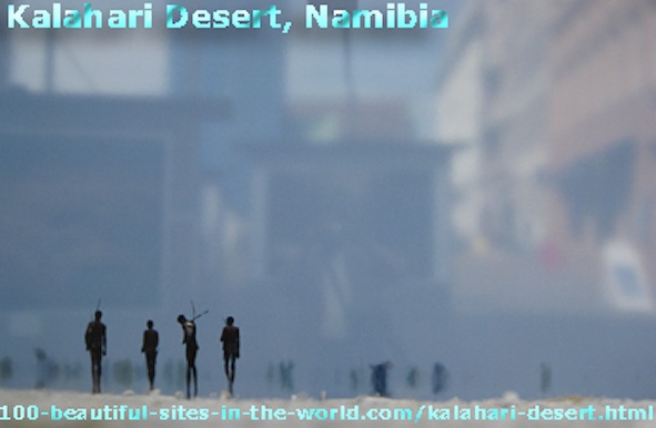 Kalahari Desert, the San People as Bushmen and Shamans in the Desert of Namibia.