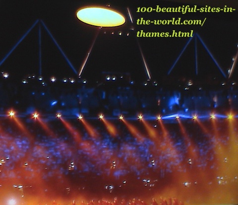 London Olympics 2012. Reflection of beautiful lights